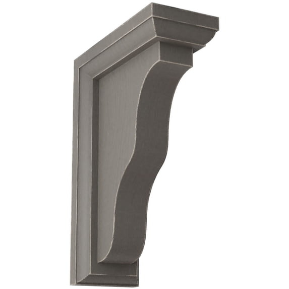 2 1/4"W x 5"D x 7"H Hamilton Traditional Wood Vintage Decor Bracket, Reclaimed Grey