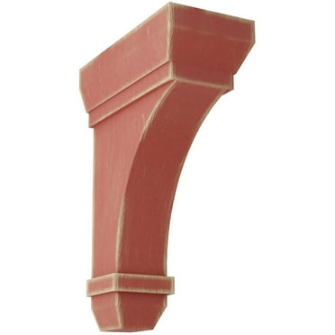 2 1/4"W x 5"D x 7"H Stockport Wood Vintage Decor Bracket, Salvage Red