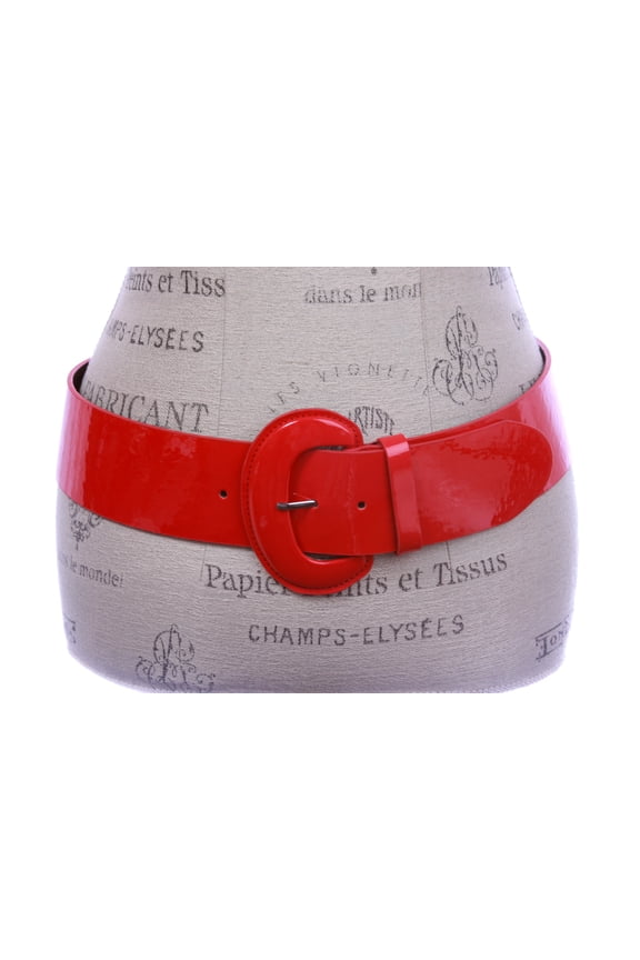 2 1/4" Women's Wide Contour Patent Leather Belt