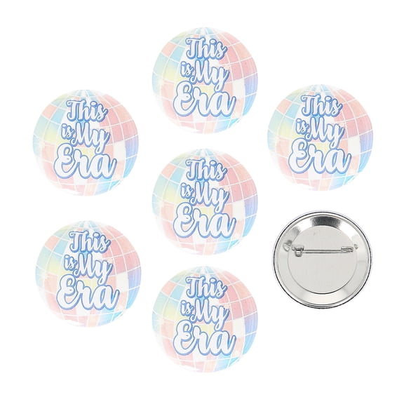 2 1/4" diam. Small Disco Ball My Era Metal Buttons - 12 Pieces