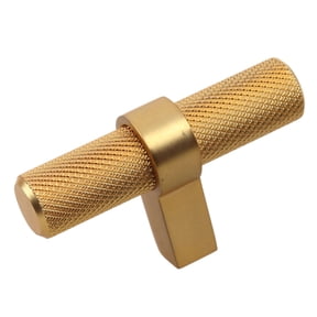 GlideRite Hardware European Knurled Solid Steel Cabinet T-Bar 2-1/4" 8002-T-BG