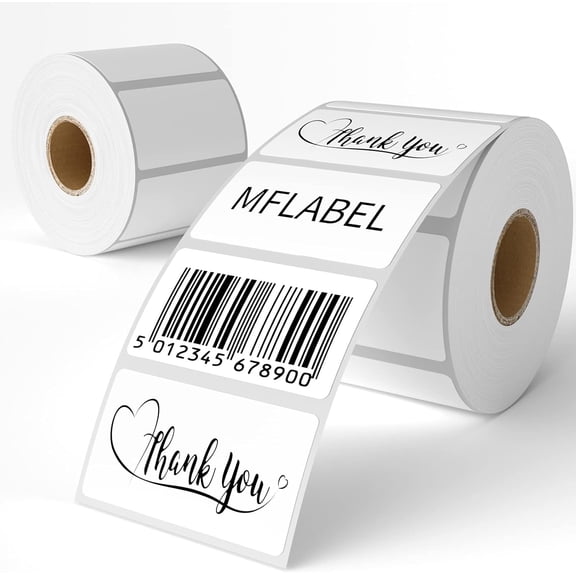 2-1/4 x 1-1/4 Inch Direct Thermal Perforated Shipping Label, 2.25x1.25 inch Direct Thermal Labels for Barcodes AddressPerforated Shipping Labels (4 Rolls, 1000/Roll)