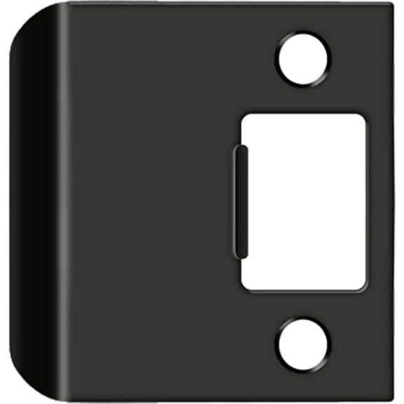 2-1/4" x 2-1/4" Extended Lip Strike Plate, Oil Rubbed Bronze