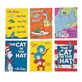 2 1/4 inches x 3 1/4 inches Bulk Mini Dr. Seuss Book Covers Notepads