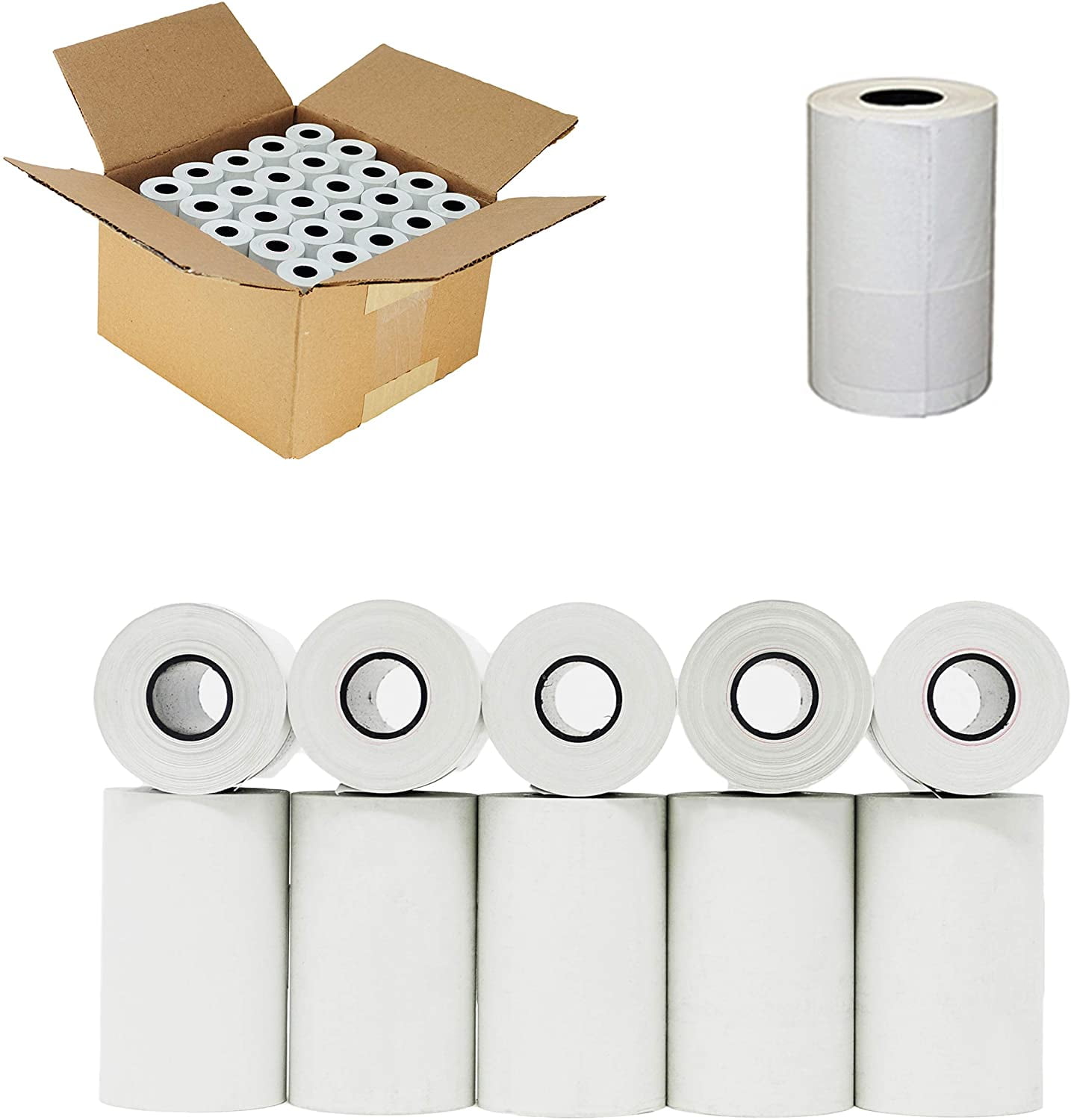 2 1/4 x 50 Thermal Paper Receipt Rolls 2.25 x 50 ft, Verifone VX520