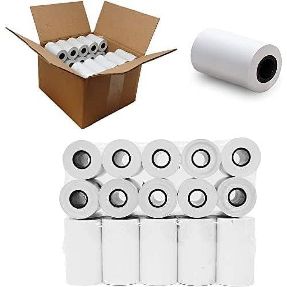 2 1/4 x 50 ft 50 thermal paper rolls bpa verifone vx520 vx670 vx680