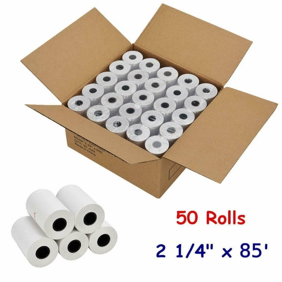 2 1/4" x 85 Thermal Paper Receipt Credit Card POS Cash Register 50 Rolls / Box