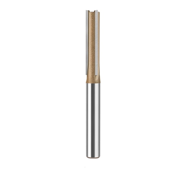 2. 1/4inch Shank Extended Straight Router Bit 3-Flute Carving Cutter for Cabinet Slotting & Milling Accessories