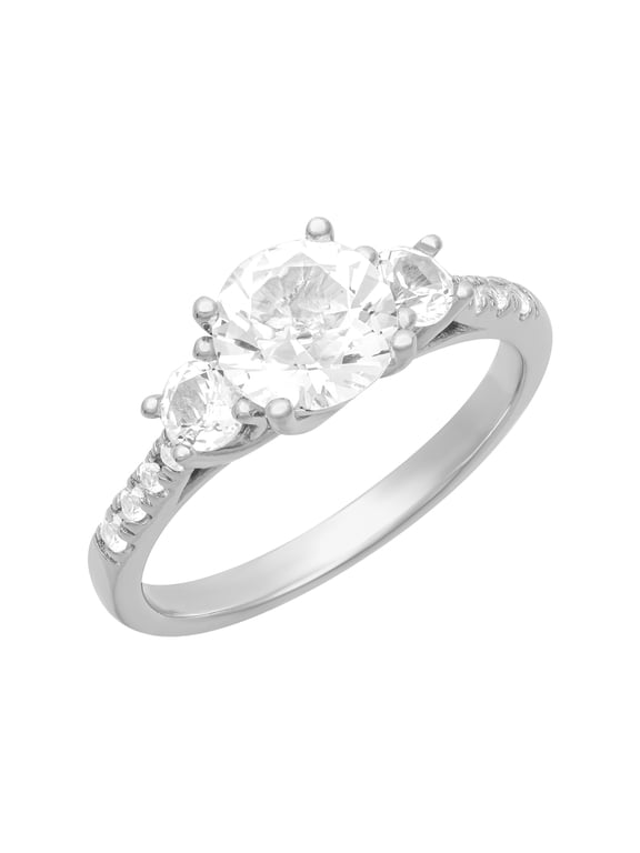 2 1/5 CT TGW Created White Sapphire "Harmony Gem" Women's Engagement Ring in Sterling Silver by Keepsake
