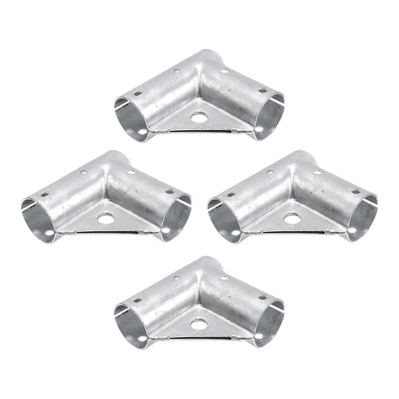 2" (1 7/8" OD) x 2" (1 7/8" OD) Chain Fence Gate Corner | Pressed Steel Gate Corner | Gate Elbow | Pack of 4