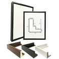thumbnail image 1 of 2-1/8 Deep Polystyrene 4x7 Black Floater Picture Frame for 0.75 1.5 1.75 Stretched Canvas by WholesaleArtsFrames-com Floating Frame Made In USA, 1 of 7