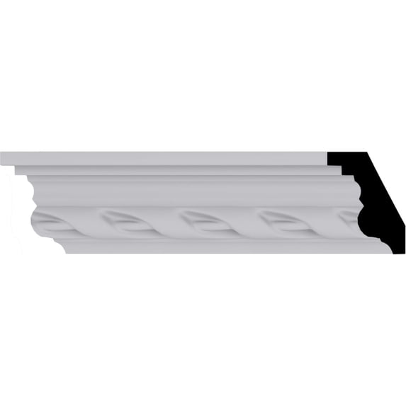 2 1/8"H x 1 5/8"P x 2 5/8"F x 94 1/2"L Valeriano Crown Moulding