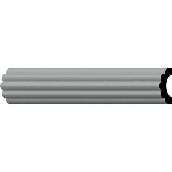 2 1/8"H x 3/4"P x 94 1/2"L, Reeded Panel Moulding