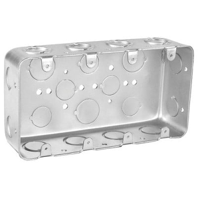 2-1/8 Inch Deep Four Gang Multi Device Switch Box