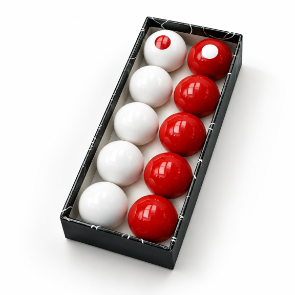 2-1/8 Inch Regulation Bumper Pool Balls 10-piece Set
