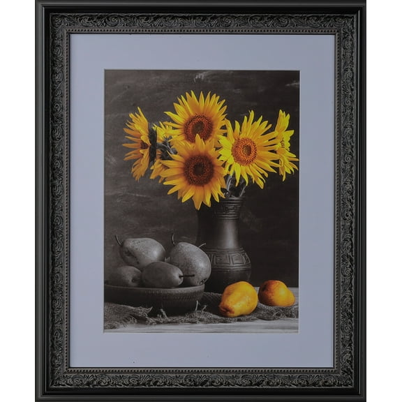 2-1/8" Polystyrene Ornate Picture Frame by WholesaleArtsFrames-com 16x24 3451 Series - Black - Made In USA