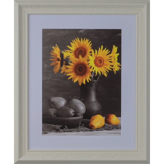 2-1/8" Polystyrene Ornate Picture Frame by WholesaleArtsFrames-com 4x6 3451 Series - White - Made In USA