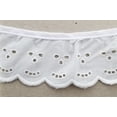 thumbnail image 1 of 2-1/8" Ruffled Gathered Embroidery Eyelet Trimming - 8 Continuous Yards, 1 of 2