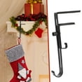 thumbnail image 1 of 2 in 1 Adjustable Garland and Stocking Hanger for Mantel | No Drill Metal Mantel Hooks | Fits 0.19-3.3 Inch Thickness | Supports Up to 11 Pounds | Includes 1 Telescopic Hook for Christmas, 1 of 6