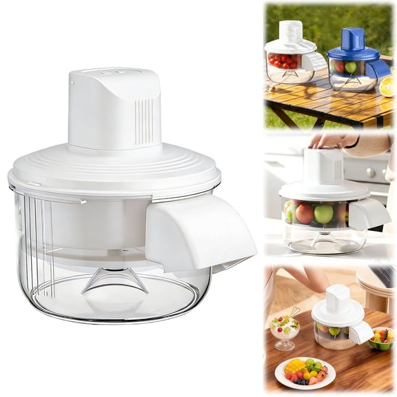 2 in 1 Automatic Peeling Machine,2026 New Electric Potato Peeler,Grape & Garlic Peeler Machine Rechargeable Wireless Fruit & Veggie Peeler for Home Kitchen (White)