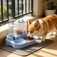 thumbnail image 1 of 2 in 1 Automatic Pet Feeder Water Dispenser,8.4x6.6x7.6inch Pet Food Bowl,Dog Food Dispenser with Non-Slip Mat for Small Medium Dog Puppy Cat Kitten(Blue), 1 of 6