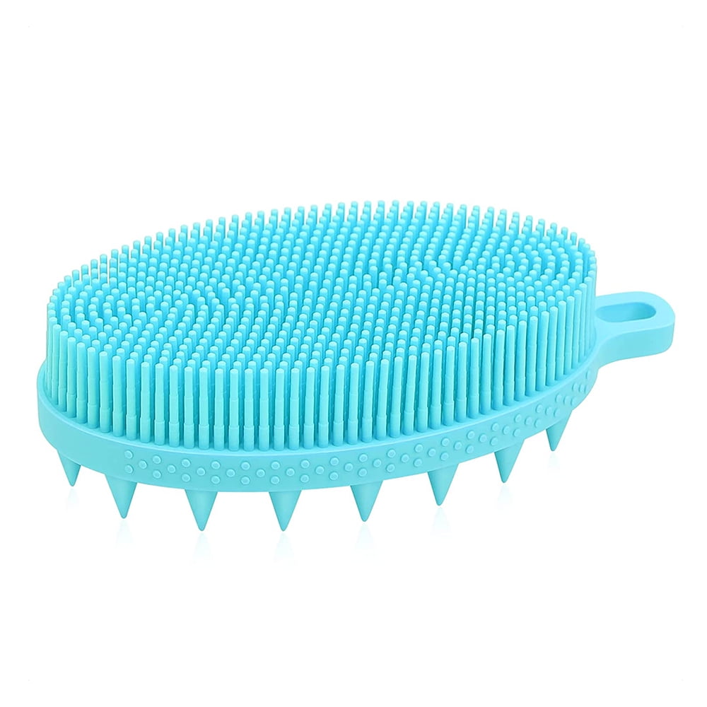 Silicone Body Scrubber for Use in Shower, 2 in 1 Silicone Bath and