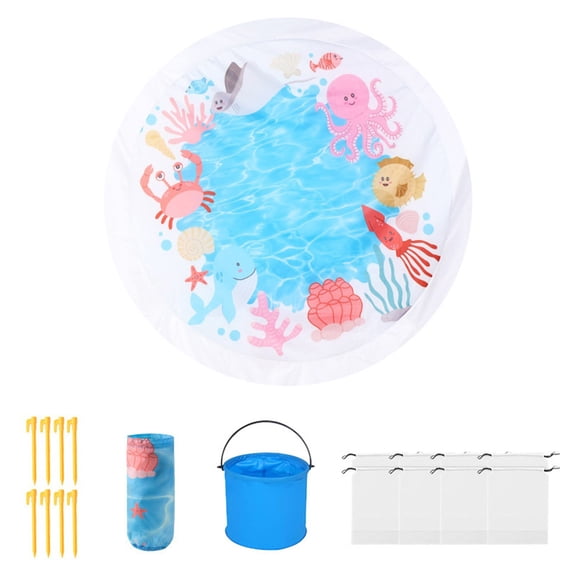 2 In 1 Beach Mat And Swimming Pool Outdoor Portable Play Mat For Kids, Lightweight Foldable Baby Beach Pad With Soft Skin-Friendly Fabric Safe For Babies, Waterproof
