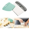 thumbnail interactive-video image 1 of Stainless Steel Bench Scraper With Wood Handle - Dough Cutter & Pastry Scraper 1 of 2