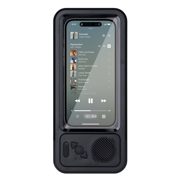 2 in 1 Bluetooth Speaker and Shower Phone Holder – Waterproof Phone Case with 480° Rotation, HD Touch Screen,Suitable for sizes 4 to 8 inches
