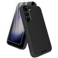thumbnail image 1 of 2 in 1 Bundle Designed for Samsung Galaxy A23 Heavy Duty Case with 1 Clear Tempered Glass, Triple Layer Protection Shockproof Dropproof Dustproof Cover for Samsung Galaxy A23, Black, 1 of 6