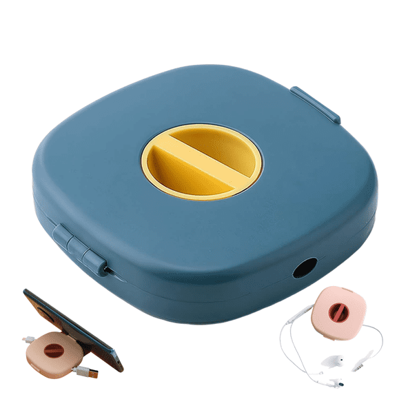 2 in 1 Cable Winder with Phone Stand, Durable Cable Organizer and Charging Stand for Earphones, Cord Cables Winder Organizer for Different Types of Cables
