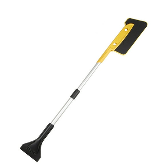 2 In 1 Car Ice Scraper and Snow Removal Brush with Extendable Detachable Design for Easy Storage, Ergonomic Foam Grip for Comfortable Use, 180° Pivoting Brush Head for