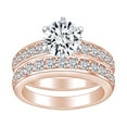 thumbnail image 1 of AFFY 2.1 Carat (Cttw) Round Shape White Natural Diamond Bridal Engagement Wedding Ring In 14k Solid Rose Gold Ring Size-5.5, 1 of 1