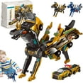 thumbnail image 1 of 2 in 1 Collision Transforming Dinosaur Car Toy, Dinosaur Transformer Car, Transform into Dinosaurs, Fun Collision Transforming Cars for Boys & Girls Party Favors Golden, 1 of 7