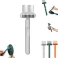 thumbnail image 1 of 2 in 1 Comb Cleaning Brush Hair Brush Cleaner Tool, 2-in-1 Comb Cleaner with Pick and Bristles, Portable Hair Brush Cleaner Rake, Hairbrush Cleaner Tool Rake, Effortlessly Removes Dust (White), 1 of 7