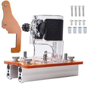 2 In 1 Compact Wood Trimmer Router Base With Slotting Guide, Aluminum Alloy Construction, Fits 65 Mm Diameter Trimming Machines For Chamfering, Grooving(C)