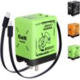 2 in 1 Compatible with Fast Charger 45W Retractable Phone Charger Wall ...