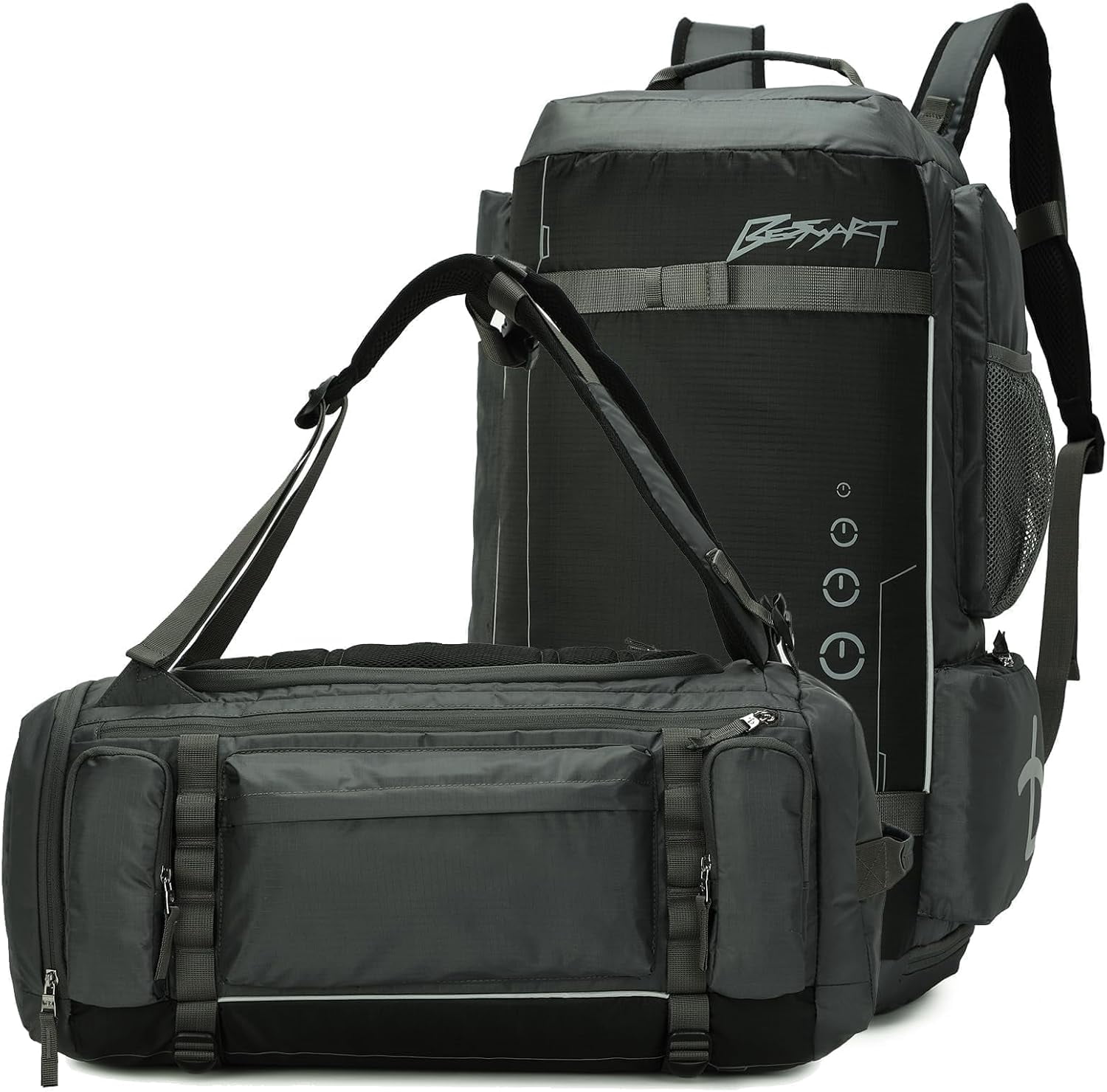 URBAN RUNNERS Premium Sports Bag 50L - 3-in-1 Travel Bag With Backpack - View #3