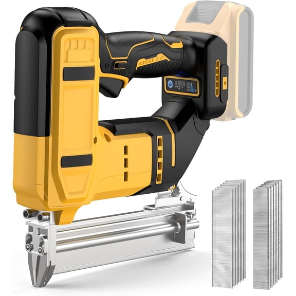 2 in 1 Cordless 18GA Brad Nailer & Stapler, Compatible with Dewalt 20V Max Battery (No Battery), Nail Gun/Staple Gun Battery Powered with 1200 Nails/Staples for DIY, Woodworking