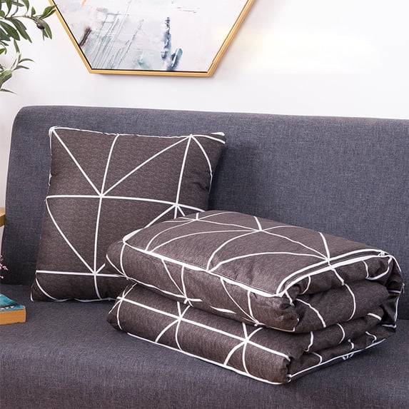 2 in 1 Cuddle Pillow Blanket Soft Travel Blanket, Convertible Pillow Quilt for Sofa Bed Nap and Home Relaxation, Lightweight Portable Blanket for Camping Travel Plane Car and Leisure Use