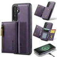 thumbnail image 1 of 2 in 1 Detachable Back Cover Compatible with Samsung Galaxy S23 FE, Wallet Case with Zipper Card Holder RFID BLOCKING Premium PU Leather Pocket Phone Cases for Samsung Galaxy S23 FE, Purple, 1 of 14