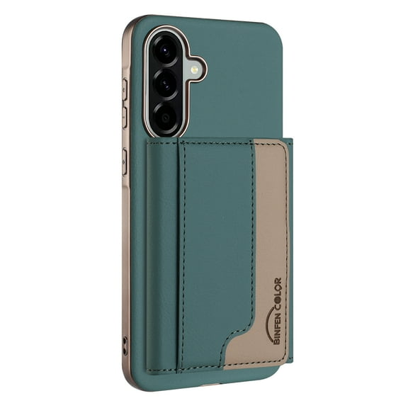 2 in 1 Detachable Magnetic Phone Cases Compatible with Samsung Galaxy S25 Plus, Rugged PU Leather Wallet Case with Card Holder RFID Blocking, Compatible with Magsafe, for Galaxy S25 Plus, Green