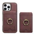 thumbnail image 1 of 2 in 1 Detachable Magnetic Phone Cases Compatible with iPhone 16 Plus Case with Card Holder Finger Ring, Compatible with Magsafe Wallet, PU Leather Men Women for iPhone 16 Plus - Winered, 1 of 9