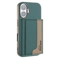 thumbnail image 1 of 2 in 1 Detachable Magnetic Phone Cases Compatible with iPhone 16, Rugged PU Leather Wallet Case with Card Holder RFID Blocking, Compatible with Magsafe, for iPhone 16, Green, 1 of 12