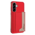 thumbnail image 1 of 2 in 1 Detachable PU Leather Wallet Case Compatible with Samsung Galaxy A26 5G, RFID Blocking Magnetic Shockproof Protective Phone Cover Stand + Card Holder, Support Wireless Charging, Red, 1 of 12