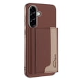 thumbnail image 1 of 2 in 1 Detachable PU Leather Wallet Case Compatible with Samsung Galaxy A26 5G, RFID Blocking Magnetic Shockproof Protective Phone Cover Stand + Card Holder, Support Wireless Charging, Brown, 1 of 12