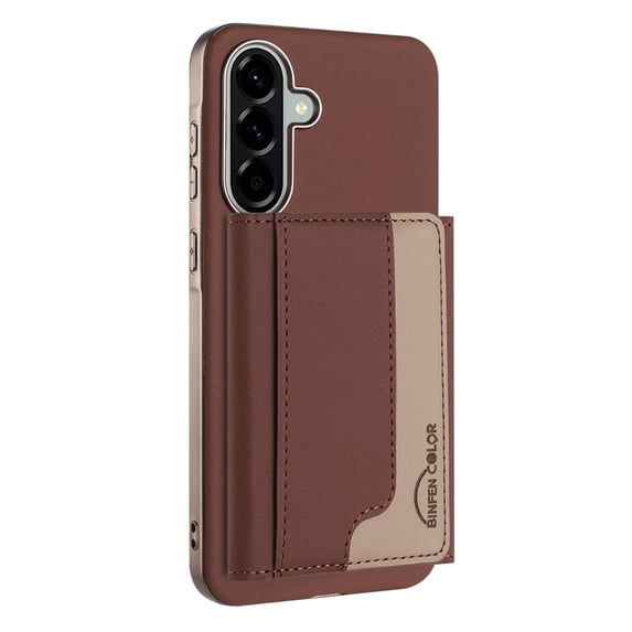 2 in 1 Detachable PU Leather Wallet Case Compatible with Samsung Galaxy A26 5G, RFID Blocking Magnetic Shockproof Protective Phone Cover Stand + Card Holder, Support Wireless Charging, Brown
