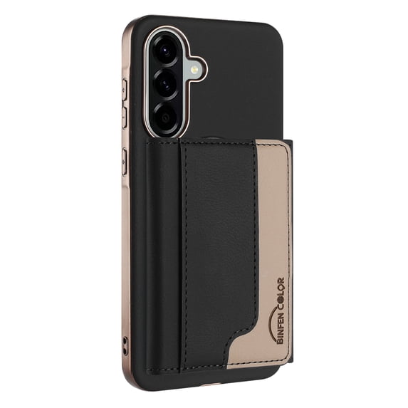 2 in 1 Detachable PU Leather Wallet Case Compatible with Samsung Galaxy S24 FE, RFID Blocking Magnetic Shockproof Protective Phone Cover Stand + Card Holder, Support Wireless Charging, Black