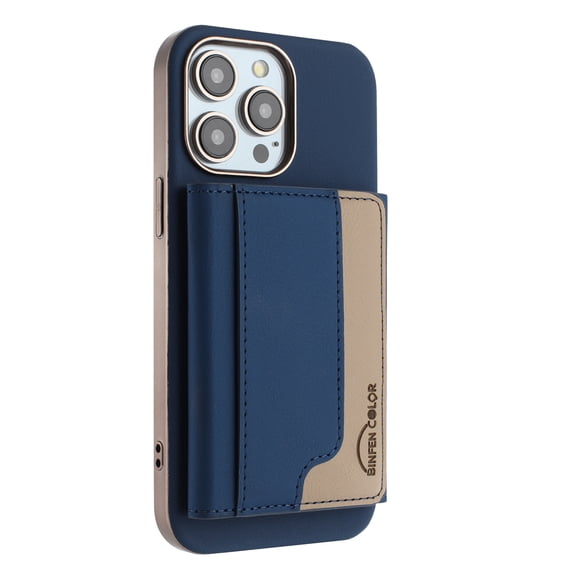 2 in 1 Detachable PU Leather Wallet Case Compatible with iPhone 15 Pro, RFID Blocking Magnetic Shockproof Protective Phone Cover Stand + Card Holder, Support Wireless Charging, Darkblue