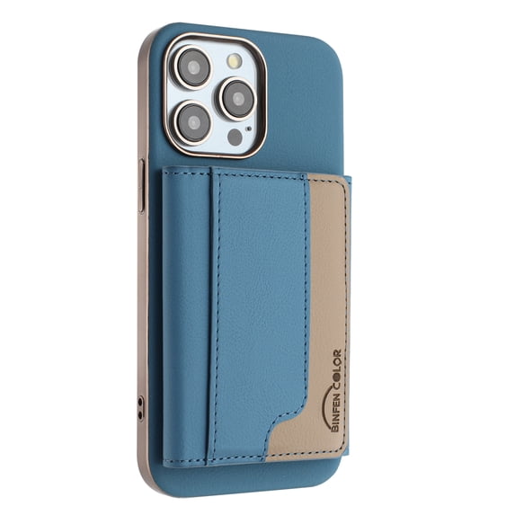 2 in 1 Detachable PU Leather Wallet Case Compatible with iPhone 16 Pro Max, RFID Blocking Magnetic Shockproof Protective Phone Cover Stand + Card Holder, Support Wireless Charging, Lightblue